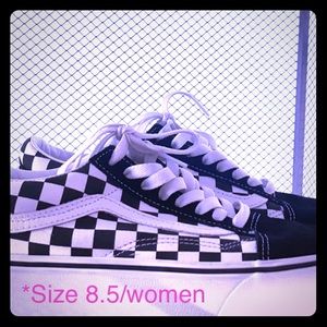 🏁Vans Old Skool Platform sneakers in checkerboard